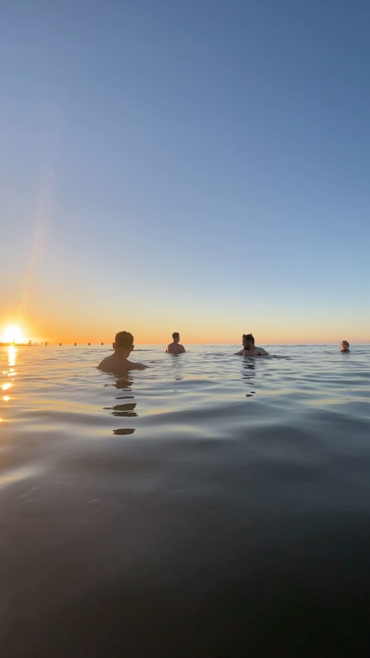 swim-sunset